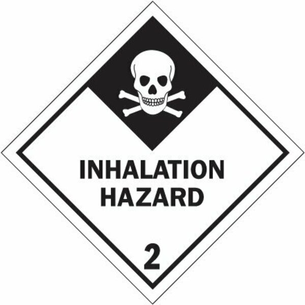 Bsc Preferred 4 x 4'' - ''Inhalation Hazard - 2'' Labels S-5562